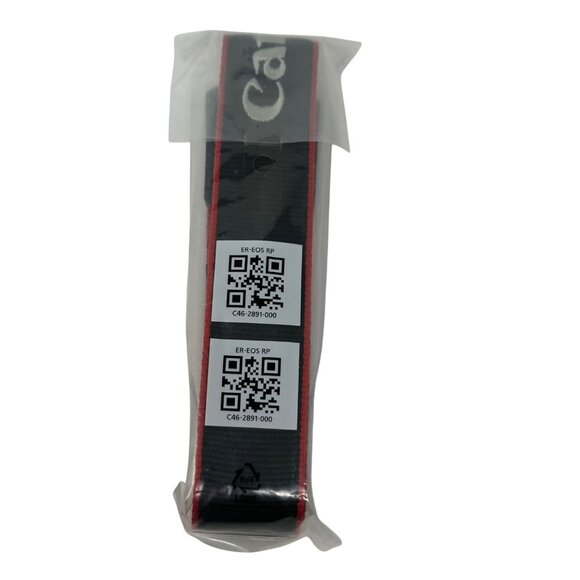 Canon EOS RP Camera Neck Strap ER-EOS RP Genuine OEM Black Red Trim Replacement - Picture 2 of 9